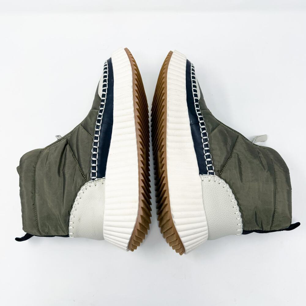 NWOB Dolce Vita Olive Green and Cream Chunky Sneaker Boots Women's US Size 7 - Picture 6 of 8